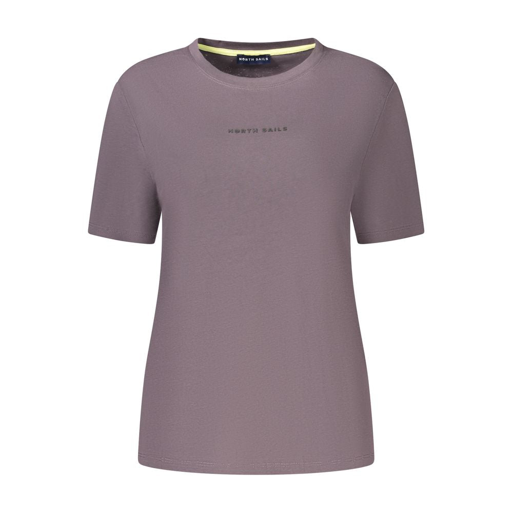 T-Shirt by North Sails for women in cotton gray & print features a plush silhouette, showcasing a sophisticated crew neckline and for a truly plush finish.