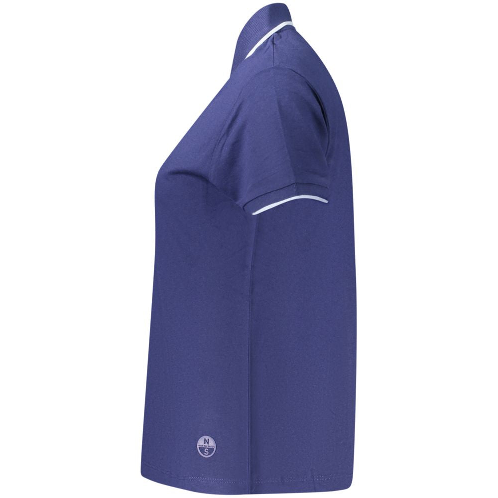 Polo Shirt by North Sails for women in modal & cotton blue & signature presents a distinguished silhouette, showcasing a sophisticated and distinguished for a truly distinguished finish.
