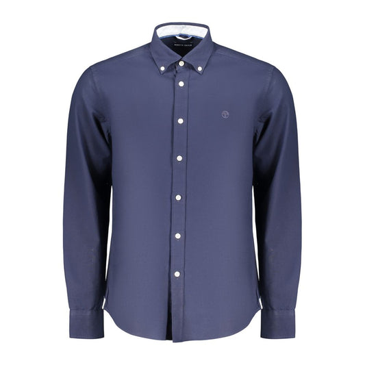 Dress Shirt by North Sails for men in cotton blue features an polished silhouette, showcasing a sophisticated button-down-collar neckline and long-sleeve detail for a truly polished finish.