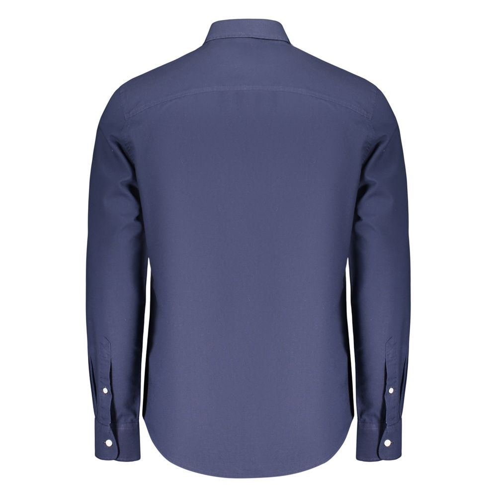 Dress Shirt by North Sails for men in cotton blue, featuring a nuanced and nuanced button-down-collar neckline for a sophisticated finish.