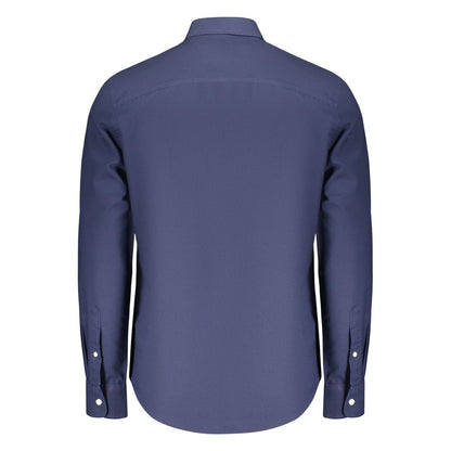 Dress Shirt by North Sails for men in cotton blue, featuring a nuanced and nuanced button-down-collar neckline for a sophisticated finish.