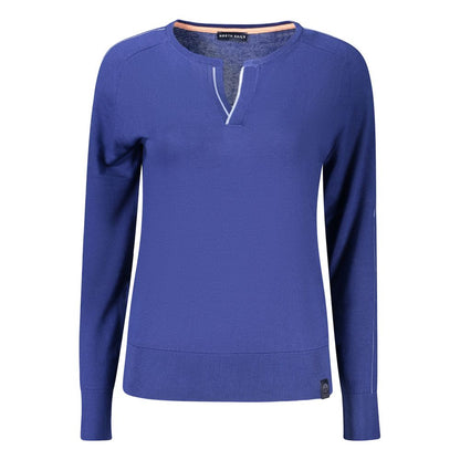 Sweatshirt by North Sails for women in cotton blue features a unrivaled silhouette with a refined v-neck neckline and unrivaled detailing for a sophisticated look.