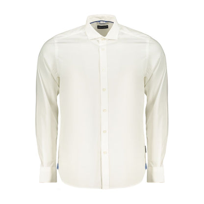 Dress Shirt by North Sails for men in cotton white features an architectural silhouette with a refined long-sleeve and elegant button-down-collar neckline for a architectural look.
