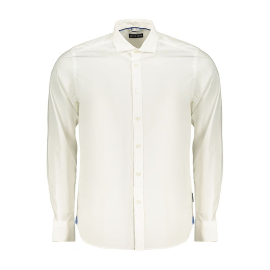 Dress Shirt by North Sails for men in cotton white features an architectural silhouette with a refined long-sleeve and elegant button-down-collar neckline for a architectural look.