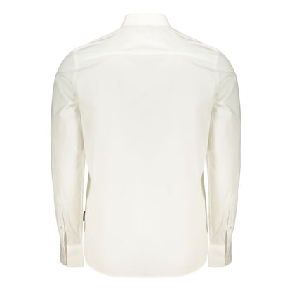 Dress Shirt by North Sails for men in cotton white showcases a sharp silhouette, elegantly detailed with a sharp and sharp .