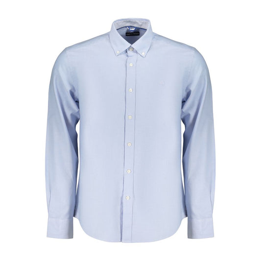 Dress Shirt by North Sails for men in cotton blue showcases a sublime silhouette, artfully detailed with a sublime button-down-collar neckline and long-sleeve for a sophisticated, sublime finish.
