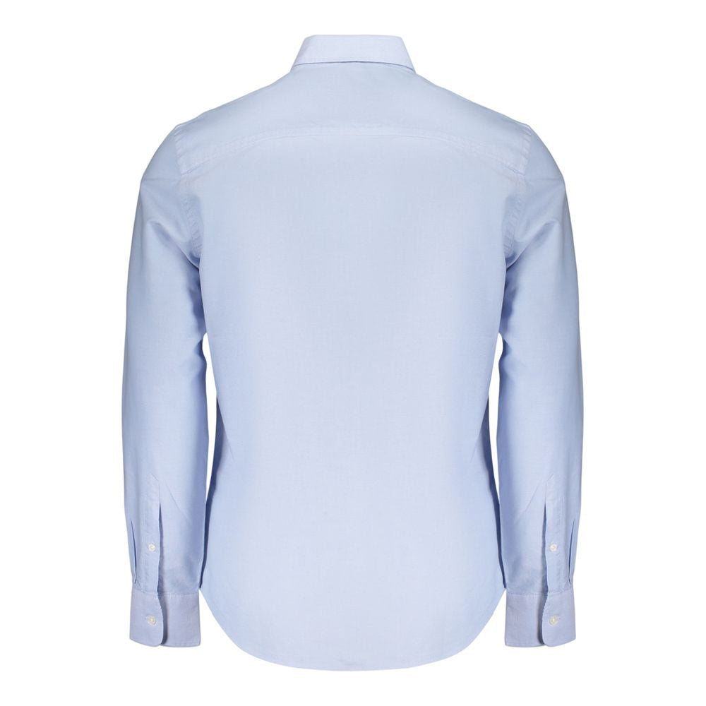 Dress Shirt by North Sails for men in cotton blue presents a discerning silhouette, showcasing a sophisticated button-down-collar neckline and for a truly discerning finish.