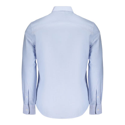 Dress Shirt by North Sails for men in cotton blue presents a discerning silhouette, showcasing a sophisticated button-down-collar neckline and for a truly discerning finish.