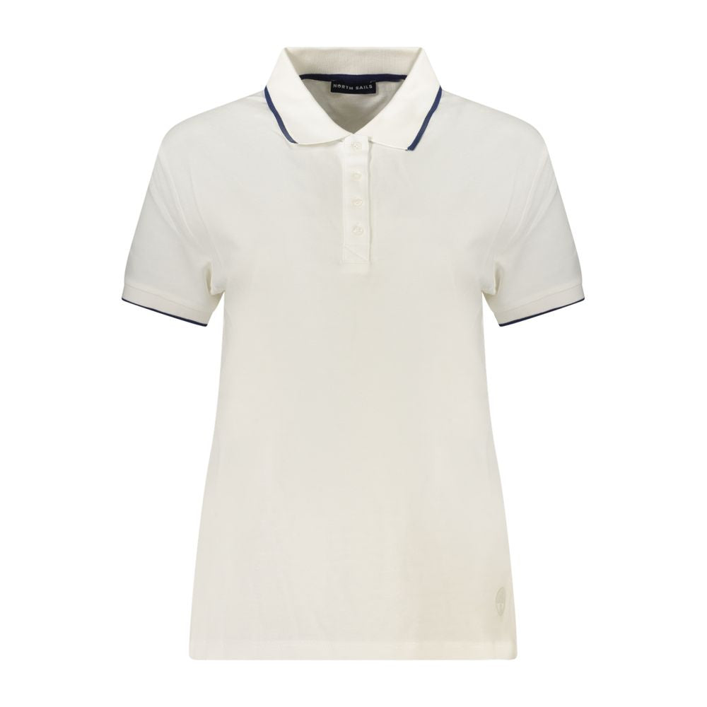 Polo Shirt by North Sails for women in cotton white presents a crisp silhouette, artfully detailed with a crisp and crisp .