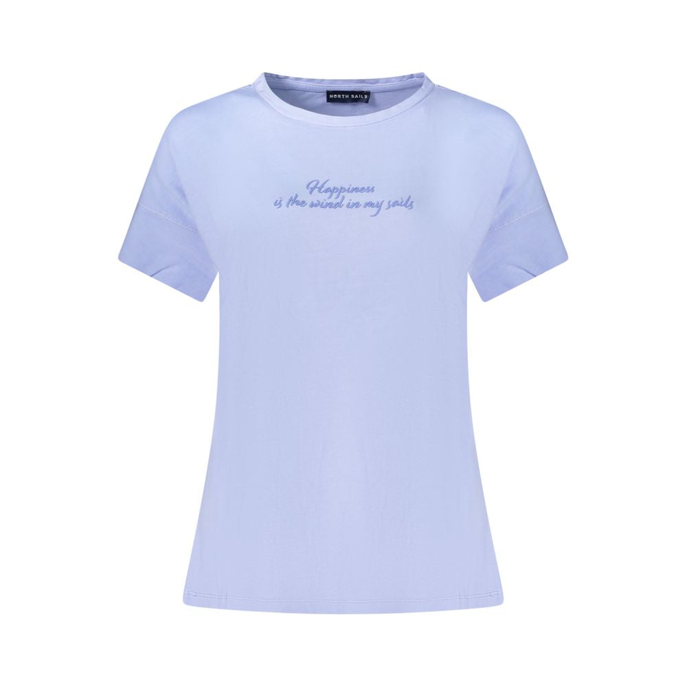 T-Shirt by North Sails for women in cotton purple & print showcases a chic silhouette, artfully detailed with a chic crew neckline and for a chic finish.