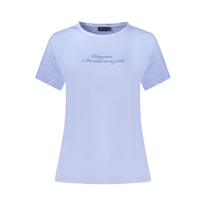 T-Shirt by North Sails for women in cotton purple & print showcases a chic silhouette, artfully detailed with a chic crew neckline and for a chic finish.