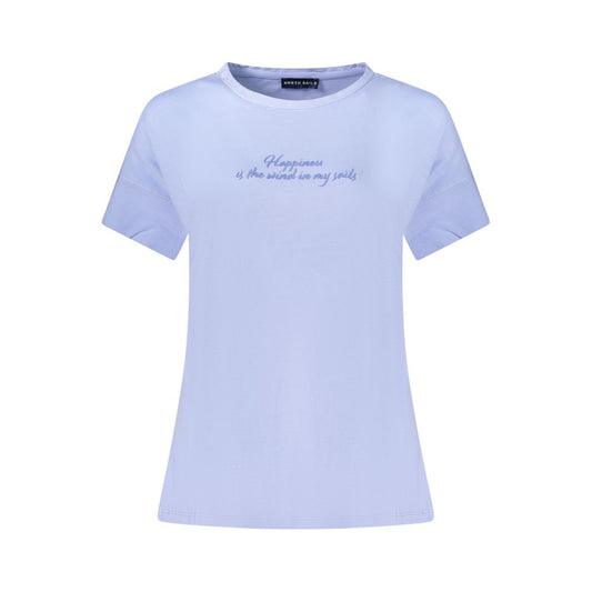 T-Shirt by North Sails for women in cotton purple & print showcases a chic silhouette, artfully detailed with a chic crew neckline and for a chic finish.