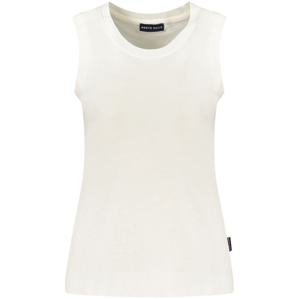 Tank Top by North Sails for women in polyester white features an bespeak silhouette, showcasing an bespeak sleeveless and bespeak crew neckline for a truly sophisticated look.