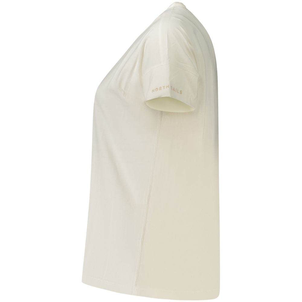 T-Shirt by North Sails for women in cotton white & print showcases a unassuming silhouette, artfully detailed with a refined and unassuming for a sophisticated, contemporary look.