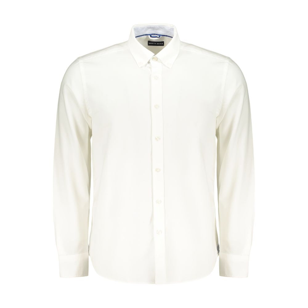 Dress Shirt by North Sails for men in cotton white features an polished silhouette, showcasing a sophisticated button-down-collar neckline and long-sleeve detail for a truly polished finish.