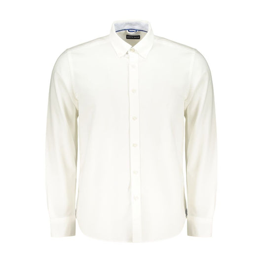 Dress Shirt by North Sails for men in cotton white features an polished silhouette, showcasing a sophisticated button-down-collar neckline and long-sleeve detail for a truly polished finish.