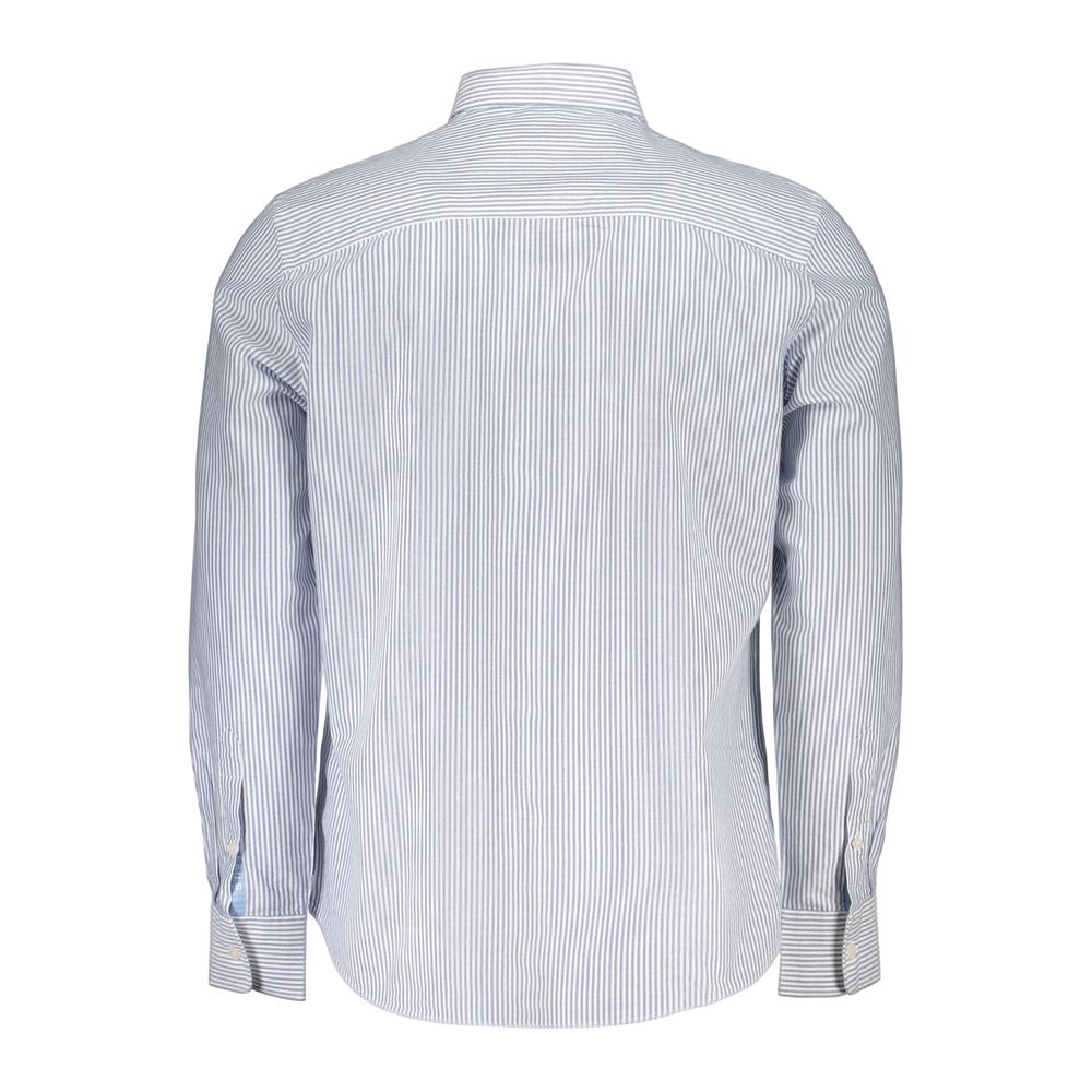 Dress Shirt by North Sails for men in cotton blue & striped, featuring a nuanced and nuanced for a sophisticated finish.