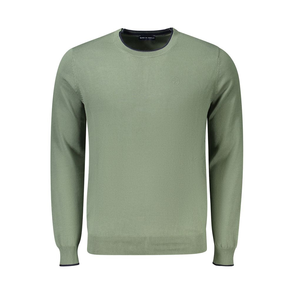 Sweatshirt by North Sails for men in cotton green & signature features an enviable silhouette, showcasing a premium and refined crew neckline for a truly enviable finish.