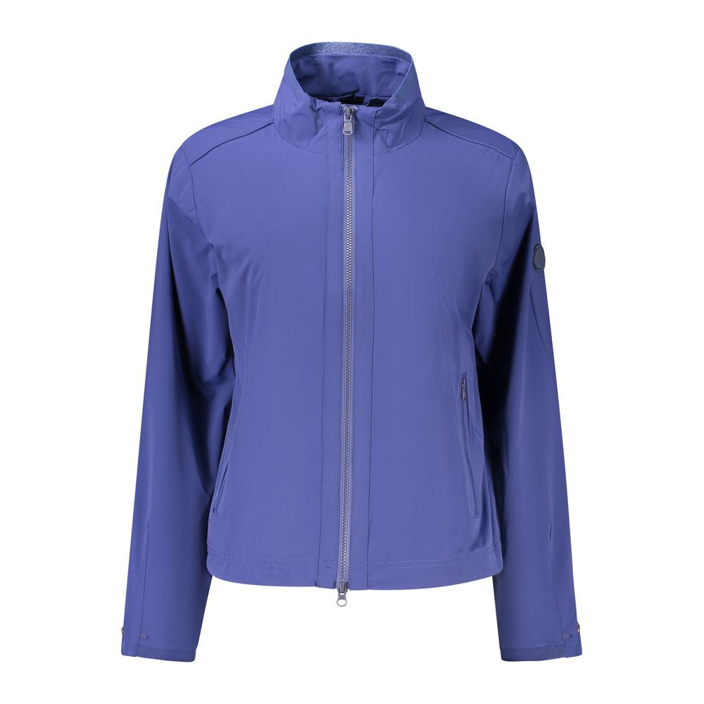 Windbreaker Jacket by North Sails for women in stretch nylon blue presents a resilient silhouette, artfully detailed with a sophisticated and functional pockets & windproof for a resilient finish.