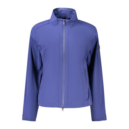 Windbreaker Jacket by North Sails for women in stretch nylon blue presents a resilient silhouette, artfully detailed with a sophisticated and functional pockets & windproof for a resilient finish.