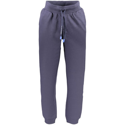 Joggers by North Sails for men in cotton blue presents a tailored silhouette, showcasing a tailored and long cut with a refined for a truly tailored aesthetic.