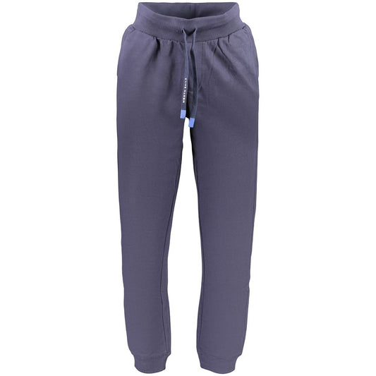 Joggers by North Sails for men in cotton blue presents a tailored silhouette, showcasing a tailored and long cut with a refined for a truly tailored aesthetic.