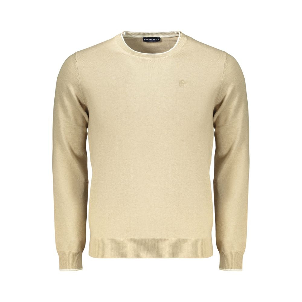 Sweatshirt by North Sails for men in cotton beige features an provocated silhouette, detailed with a provocated and a refined crew neckline for a sophisticated aesthetic.
