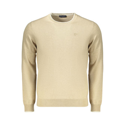 Sweatshirt by North Sails for men in cotton beige features an provocated silhouette, detailed with a provocated and a refined crew neckline for a sophisticated aesthetic.