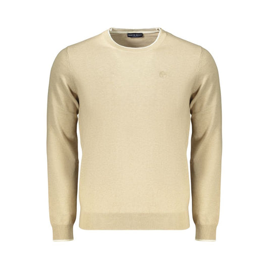Sweatshirt by North Sails for men in cotton beige features an provocated silhouette, detailed with a provocated and a refined crew neckline for a sophisticated aesthetic.