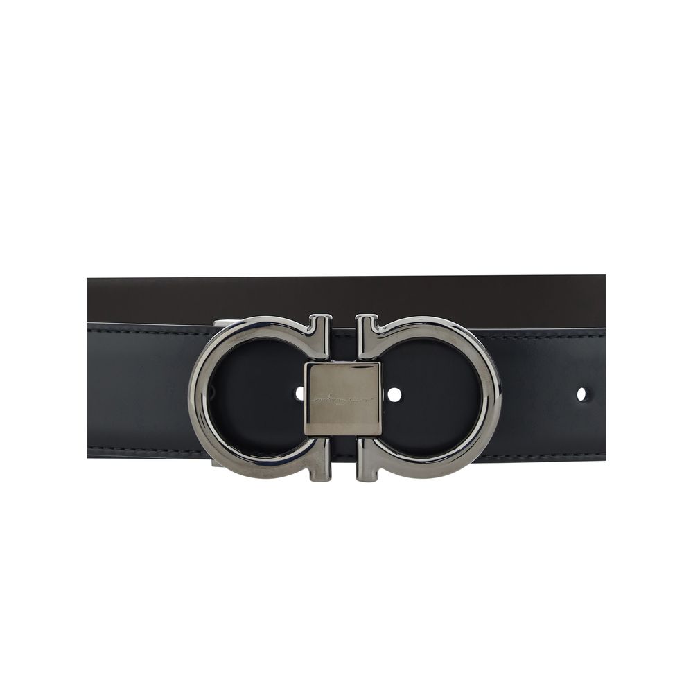 Belt by Ferragamo for men in bos taurus calf leather black features a versatile silhouette, artfully showcasing the versatile design of the Gancini Bos Taurus Calf Leather Belt for a sophisticated, premium finish.