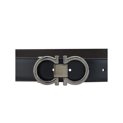 Belt by Ferragamo for men in bos taurus calf leather black features a versatile silhouette, artfully showcasing the versatile design of the Gancini Bos Taurus Calf Leather Belt for a sophisticated, premium finish.