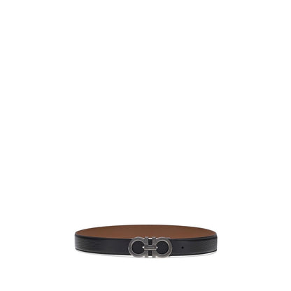 Belt by Ferragamo for men in bos taurus calf leather black features a versatile silhouette, artfully showcasing the versatile design of the Gancini Bos Taurus Calf Leather Belt for a sophisticated, premium finish.