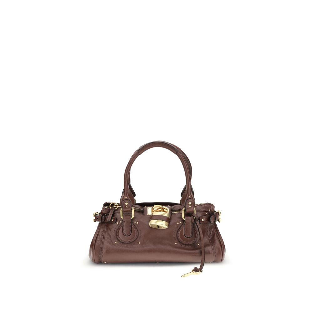 Shoulder Bag by Chloé for women in bos taurus suede leather brown & monogram presents a versatile silhouette, showcasing a secure zipper and versatile with versatile shoulder-strap for a sophisticated look.