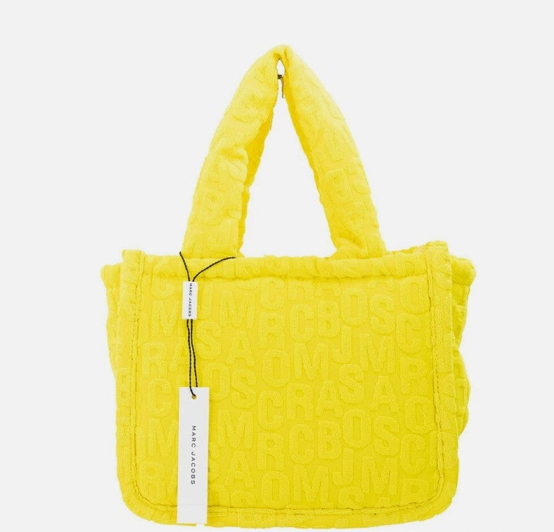 Small 2-in-1 Shoulder & Crossbody Tote Bag by Marc Jacobs for women in synthetic fabric silver, patterned & monogram features a effortless sophistication silhouette, secured by a zipper with ample and versatile crossbody-strap, shoulder-strap & handle for a effortless sophistication finish.
