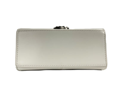 Marc Jacobs The St Mini Leather Crossbody Satchel Handbag - Silver White