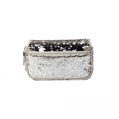 Mini 2-in-1 Shoulder & Crossbody Evening Handbag by Marc Jacobs for women in leather cream & silver features a transformative sophistication silhouette, showcasing a secure zipper & magnetic, ample cardholder, and versatile crossbody-strap, shoulder-strap & adjustable-strap for a transformative sophistication look.