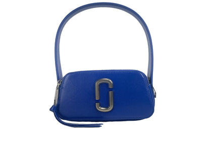 Small Shoulder Travel Bag by Marc Jacobs for women in leather blue & silver features a effortless sophistication silhouette, secured by a zipper with ample and versatile shoulder-strap for a effortless sophistication finish.
