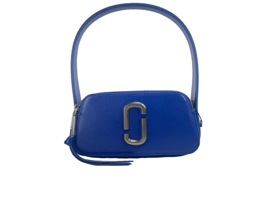 Small Shoulder Travel Bag by Marc Jacobs for women in leather blue & silver features a effortless sophistication silhouette, secured by a zipper with ample and versatile shoulder-strap for a effortless sophistication finish.