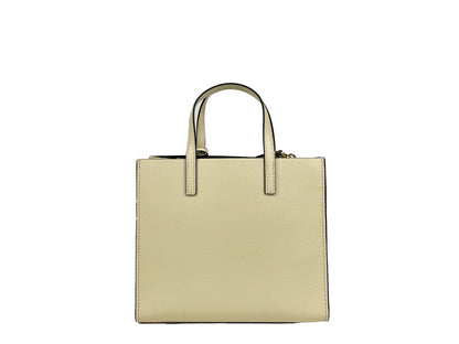 Mini Tote Bag by Marc Jacobs for women in canvas & leather black, gold, marshmallow & white features a jet-set Canvas & Leather Mini Tote Bag design, complete with a secure , ample , and versatile adjustable-strap, detachable-strap & handle for a jet-set look.