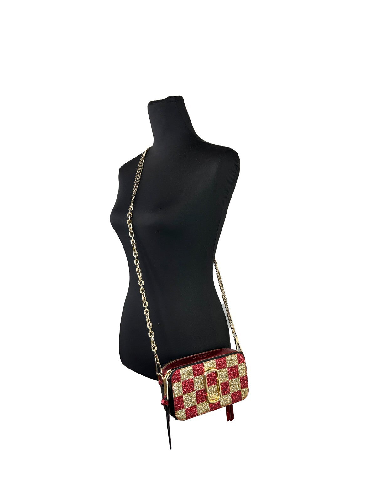 Small Crossbody Handbag by Marc Jacobs for women in canvas & leather gold features an refined silhouette, showcasing a secure zipper, ample , and versatile crossbody-strap & adjustable-strap for a sophisticated refined aesthetic.