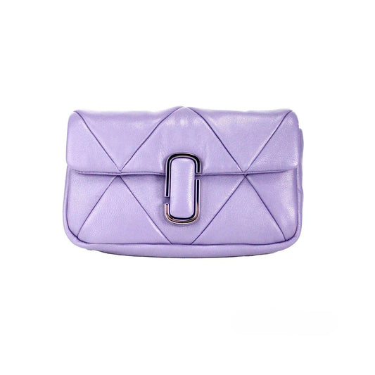 Medium Quilted Crossbody Travel Handbag by Marc Jacobs for women in leather purple, silver & signature features an versatile silhouette, showcasing a secure zipper & magnetic and versatile with versatile crossbody-strap, shoulder-strap, adjustable-strap & detachable-strap for a versatile finish.