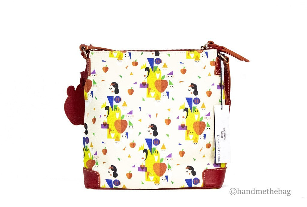 Medium Crossbody Handbag by Dooney & Bourke for women in leather cotton polyethylene gold, orange, red, white & patterned features a transformative sophistication silhouette, showcasing a secure , ample , and versatile crossbody-strap & adjustable-strap for a transformative sophistication look.