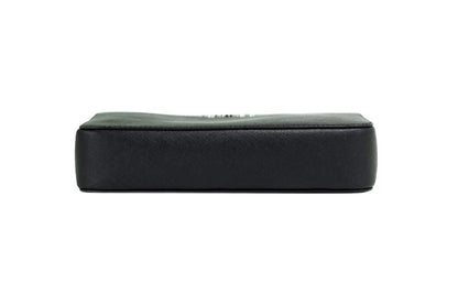 Large East West Crossbody Handbag by Michael Kors for women in leather & rubber black & silver features a transformative elegance silhouette, showcasing a secure zipper, organized , and versatile crossbody-strap & adjustable-strap for a transformative elegance look.