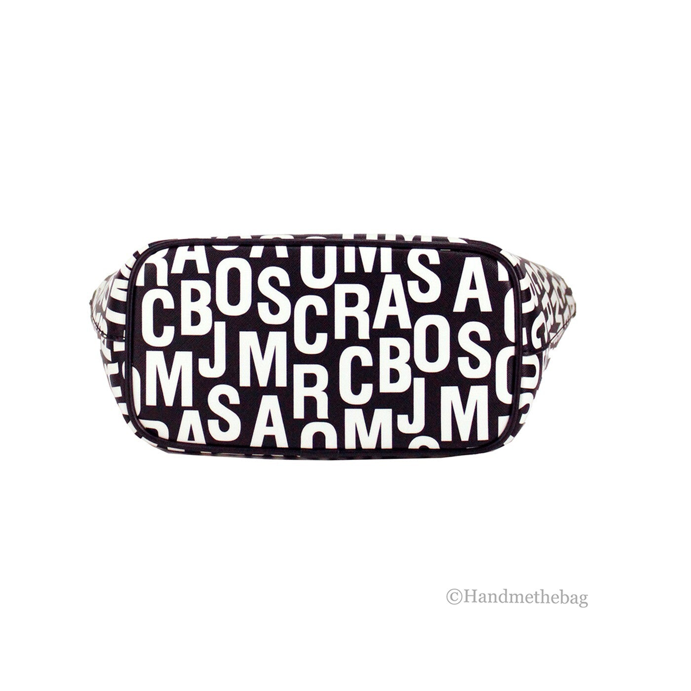 Small Crossbody Travel Tote Handbag by Marc Jacobs for women in leather & rubber black, silver, white, patterned, monogram & print features a versatile chic silhouette, meticulously detailed with a secure zipper, ample , and versatile crossbody-strap, adjustable-strap, detachable-strap & handle.