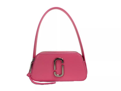 Small Travel Shoulder Bag by Marc Jacobs for women in leather blue, pink, silver & signature presents a statuesque silhouette, showcasing a secure zipper and statuesque with versatile shoulder-strap & adjustable-strap for a sophisticated look.