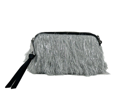 Small Crossbody Handbag by Marc Jacobs for women in leather & fur black & silver features a multifaceted silhouette, showcasing a secure zipper and multifaceted with versatile crossbody-strap, adjustable-strap & detachable-strap for multifaceted style.