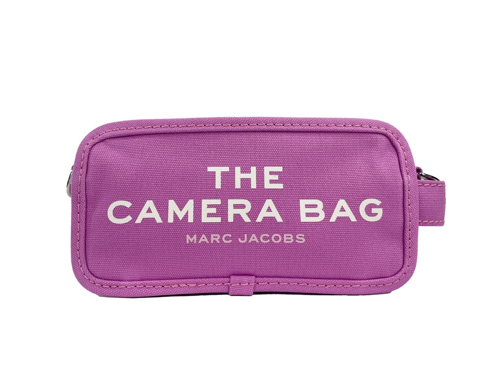 Travel Crossbody Camera Handbag by Marc Jacobs for women in cotton canvas black, pink, silver & patterned features an multi-faceted design with a secure zipper, ample , and versatile crossbody-strap, adjustable-strap & detachable-strap for a multi-faceted finish.