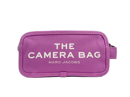 Travel Crossbody Camera Handbag by Marc Jacobs for women in cotton canvas black, pink, silver & patterned features an multi-faceted design with a secure zipper, ample , and versatile crossbody-strap, adjustable-strap & detachable-strap for a multi-faceted finish.