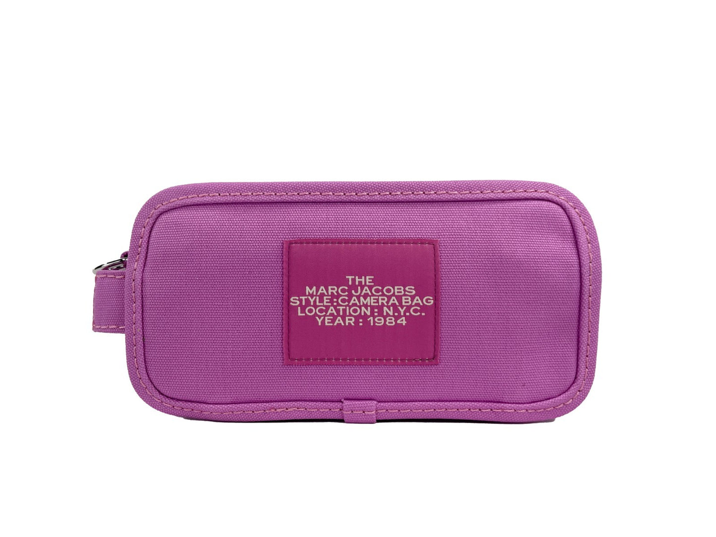Travel Crossbody Camera Handbag by Marc Jacobs for women in cotton canvas black, pink, silver & patterned showcases a versatile sophistication silhouette, featuring a secure zipper, versatile sophistication , and versatile crossbody-strap, adjustable-strap & detachable-strap for a versatile sophistication finish.