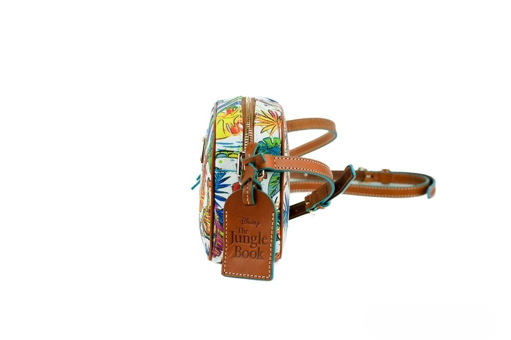 This Small Crossbody Handbag by Dooney & Bourke for women in cotton polyester canvas and blue & gold presents a sculptural silhouette featuring a secure zipper, ample , and versatile crossbody-strap, shoulder-strap & adjustable-strap for a sculptural finish.